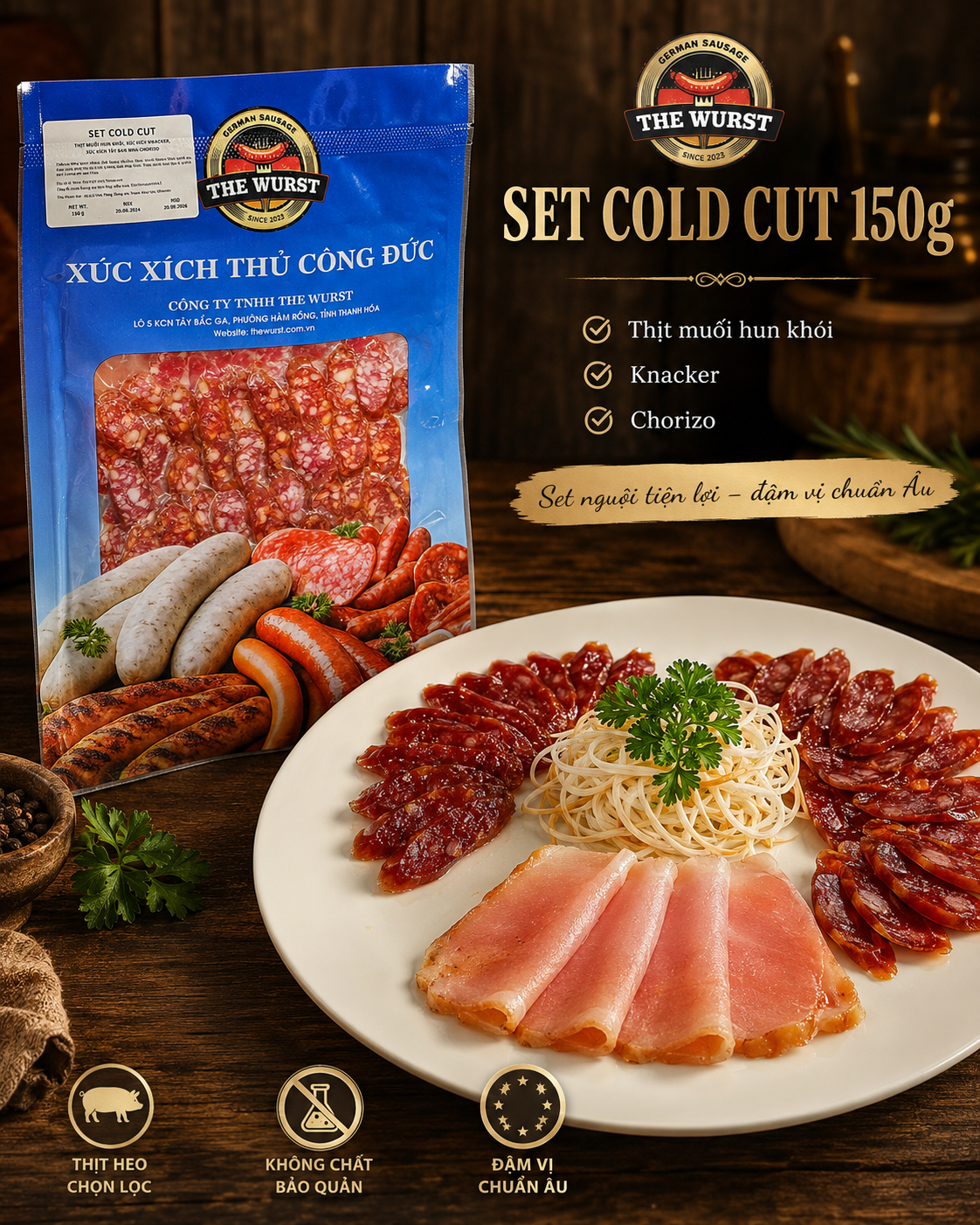 Xúc xích Đức và Cold Cut hiệu The Wurst phân phối sỉ lẻ tại Tây Hồ Hà Nội